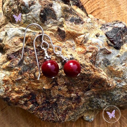 Mookaite Jasper Silver Earrings